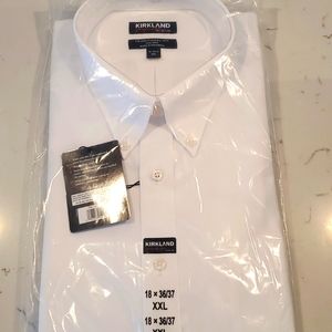 NWT XXL White Cotton Dress Shirt